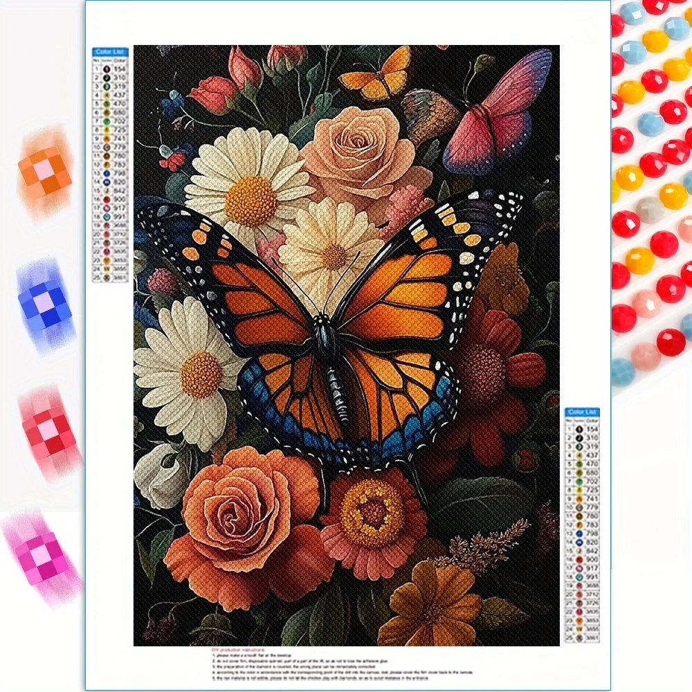 30x40cm Monarch Butterfly Diamond Art Kit