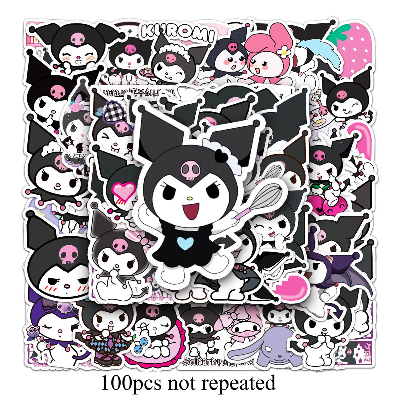 100pc Kuromi Matte Stickers