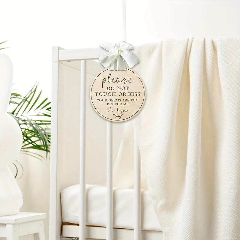 ‘Please Do Not Touch or Kiss’ Sign with Ribbon