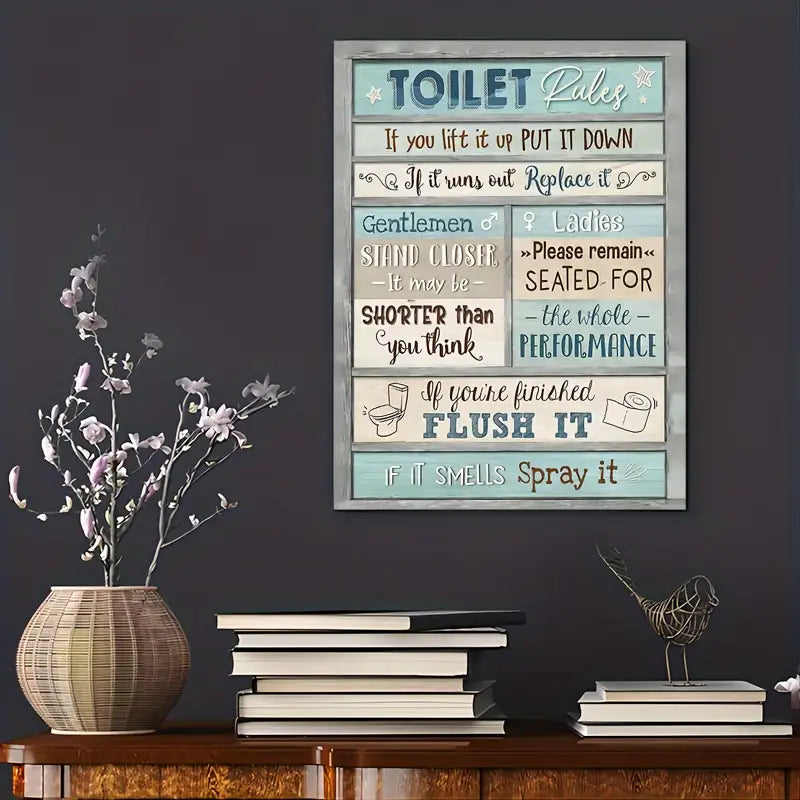 Bathroom Stretched Canvas Wall Art