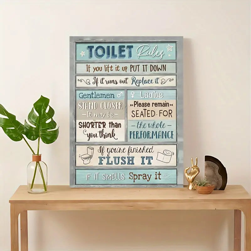 Bathroom Stretched Canvas Wall Art