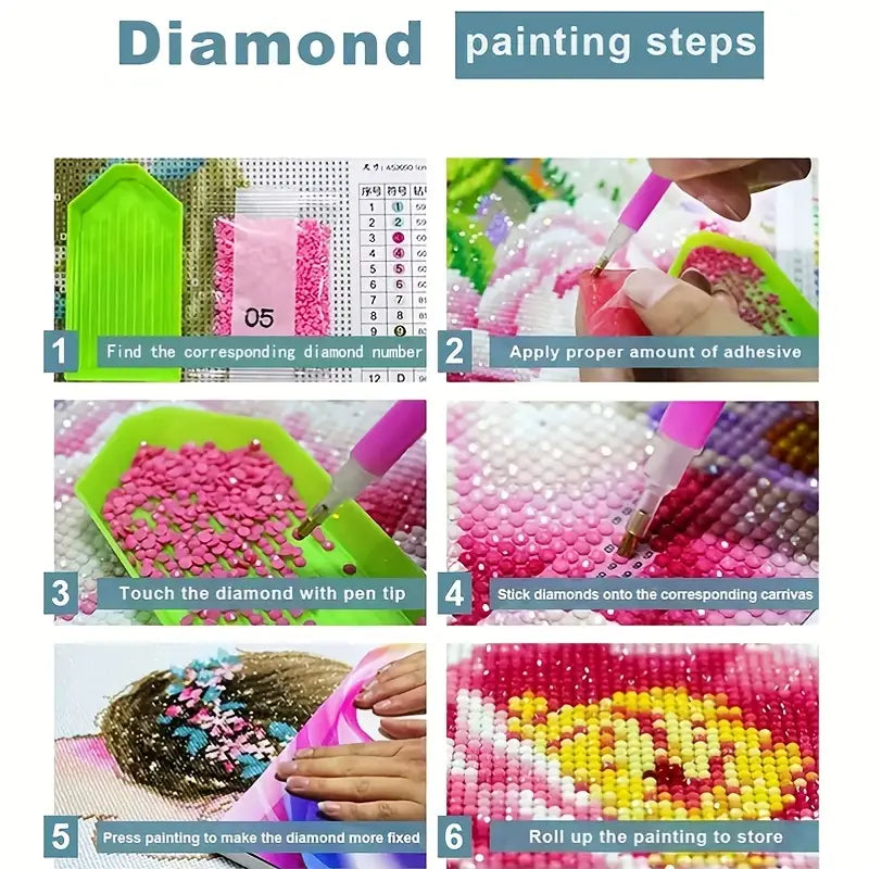 40x40cm Flower & Hearts Diamond Art Kit