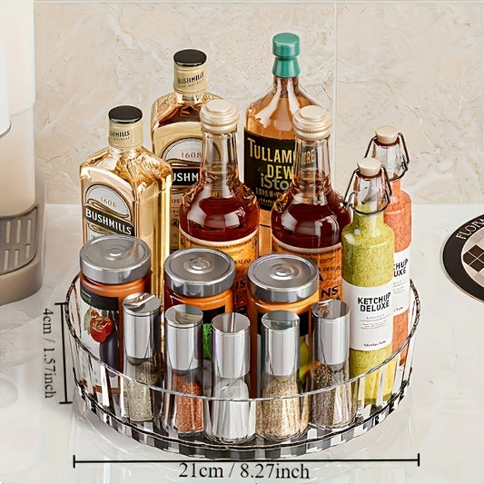 Transparent Rotating Spice Rack