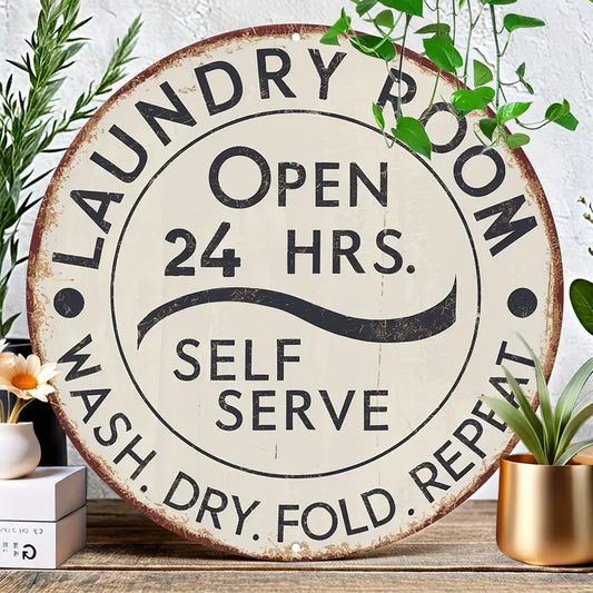 Aluminium Laundry Room Sign