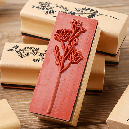 Wooden Floral Stamps