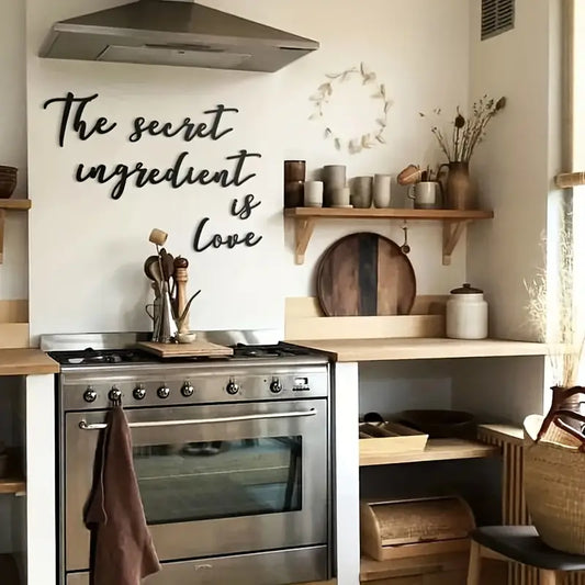 The Secret Ingredient is Love Metal Wall Sign