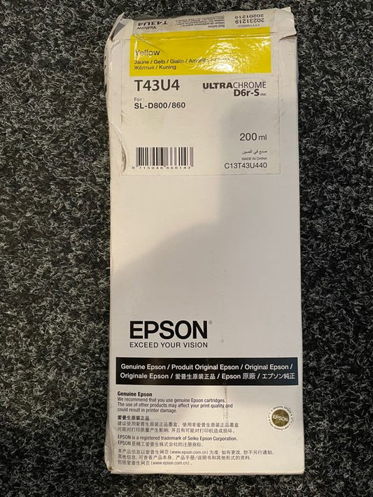 Genuine Yellow Epsom T43U4 Ink Cartridge for SL-D800/860