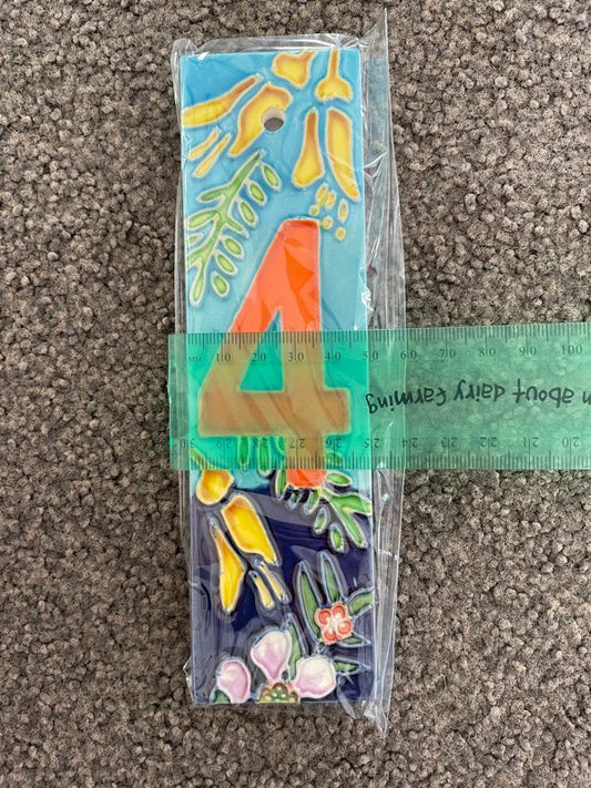‘6’ Ceramic Letterbox / Street Number