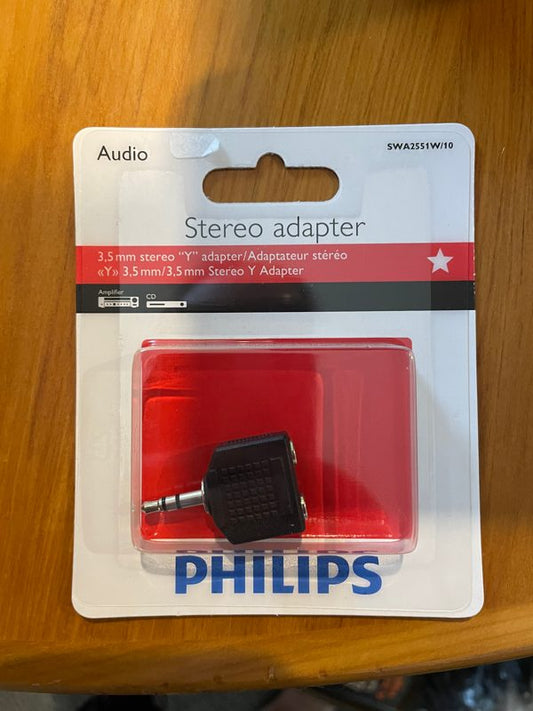 Phillips Stereo Y Adapter (Dual Headphone Connector)