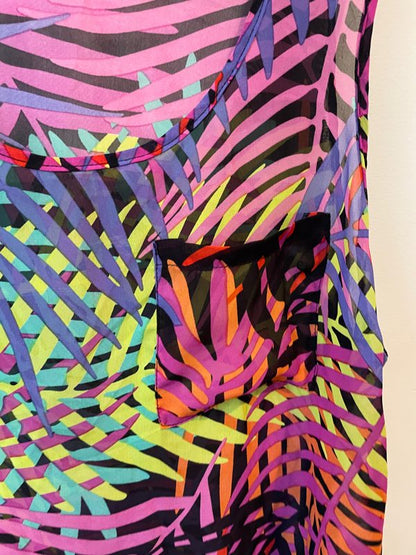 Sheer Palm Print Top