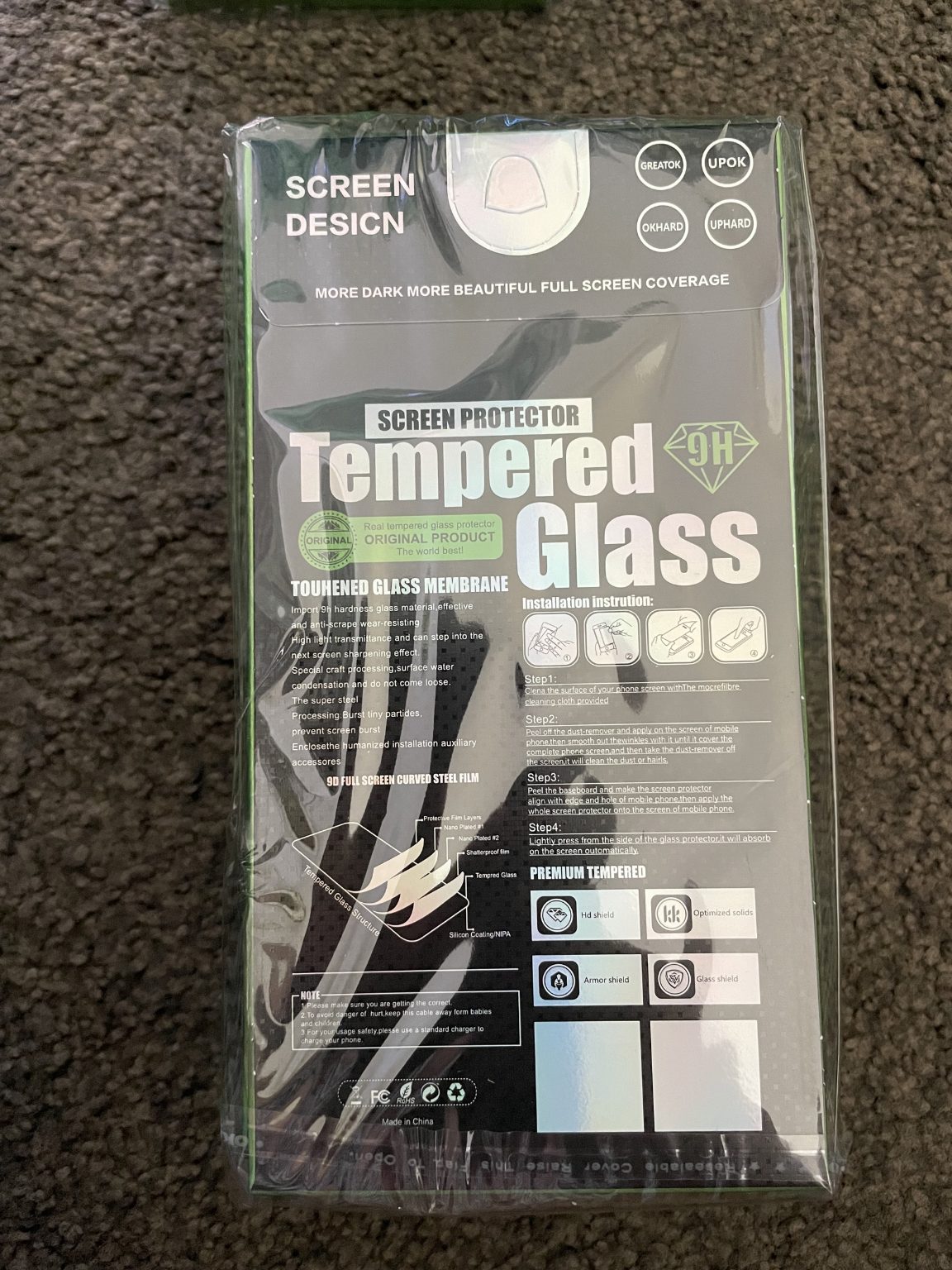 Luminous Full Cover Tempered Glass for IPhone 12