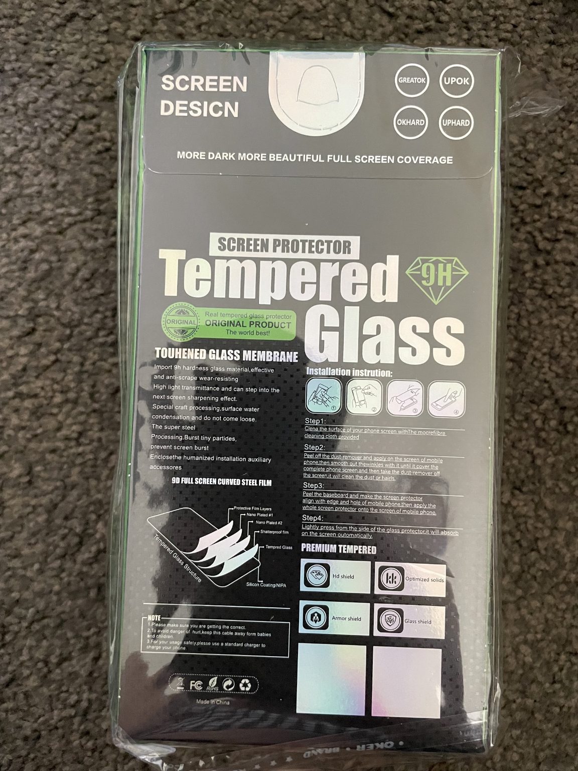 Luminous Full Cover Tempered Glass for IPhone 12 Pro