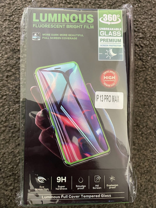 Luminous Full Cover Tempered Glass for IPhone 13 Pro Max