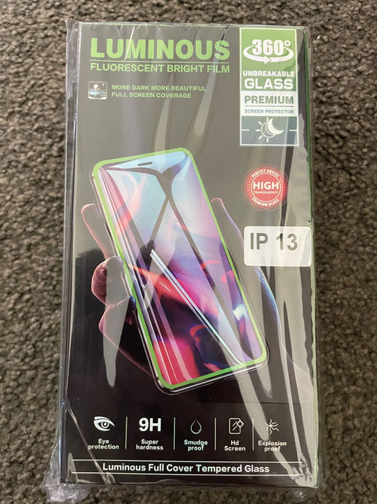 Luminous Full Cover Tempered Glass for IPhone 13