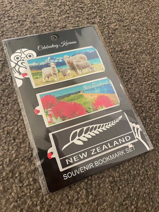 **SUPER SPECIAL** NZ Souvenir Foil Bookmark - 3 Pk
