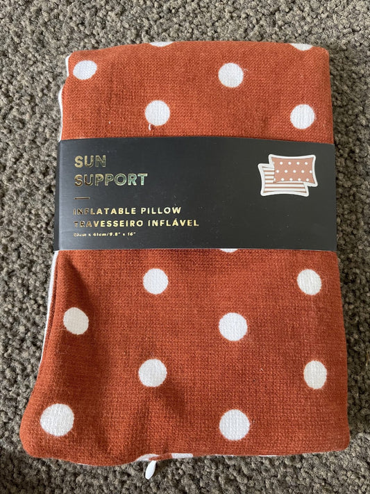 Cotton On Waikiki Inflatable Pillow 25cm x 41cm - Terracotta