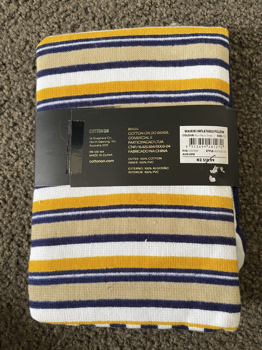 Cotton On Waikiki Inflatable Pillow 25cm x 41cm - Stripe