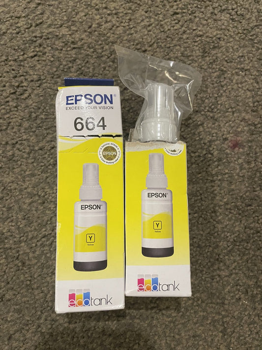 2x Genuine Epson 664 Yellow Toners BB 2026