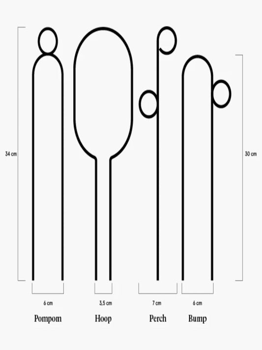 Botanopia Perch Indoor Plant Stake - Black
