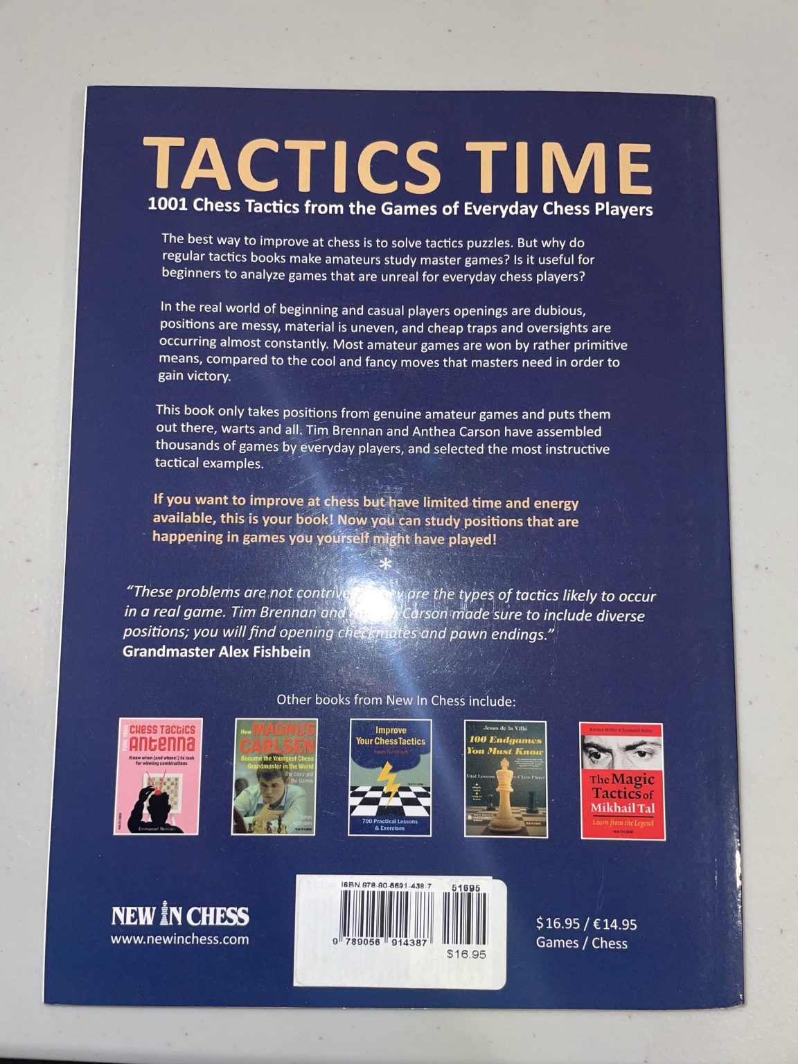 Tactics Time: 1001 Chess Tactics - Tim Brennan & Anthea Carson