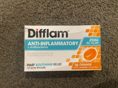 Difflam Antibacterial + Anti-Inflammatory Lozenges
