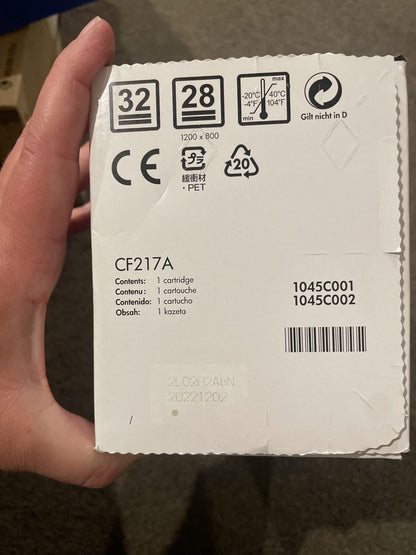 HP Laserjet CF217A Black Toner Cartridge