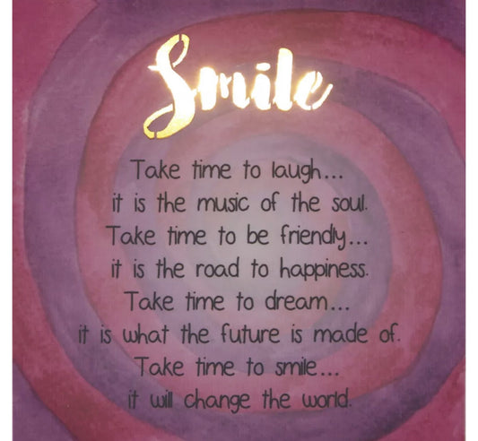 Enlightened Wishes LED Block - Smile