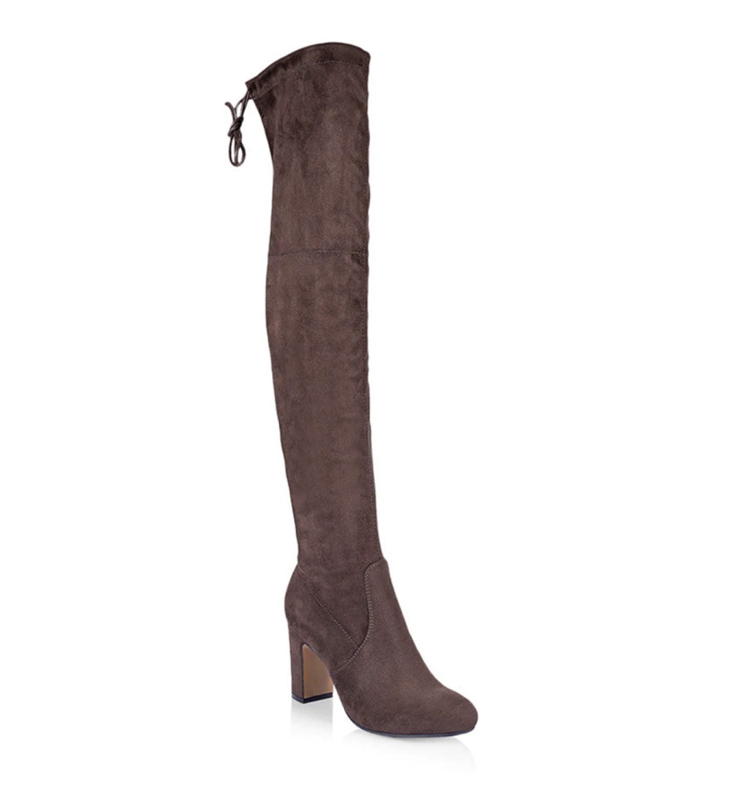 Verali Size 36 Zeebra Over The Knee Boots - Chocolate Microsuede