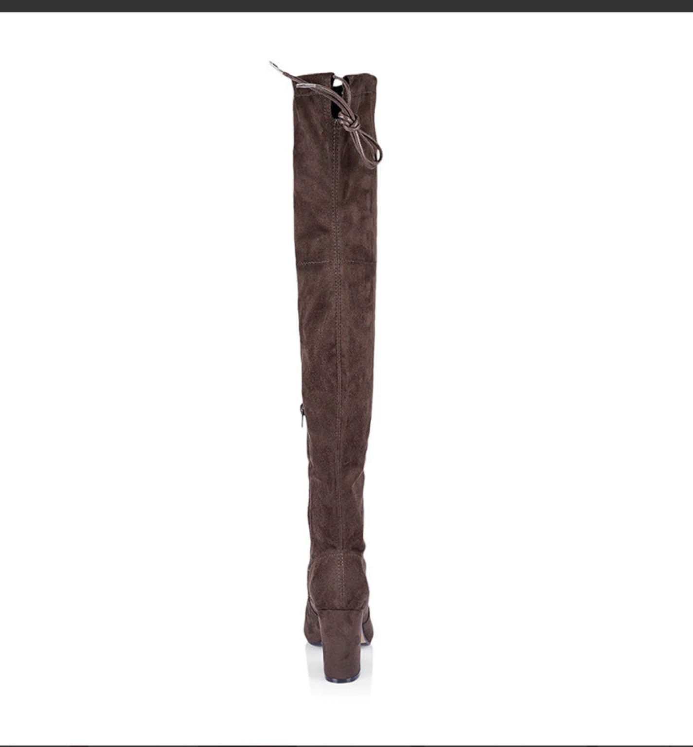 Verali Size 36 Zeebra Over The Knee Boots - Chocolate Microsuede