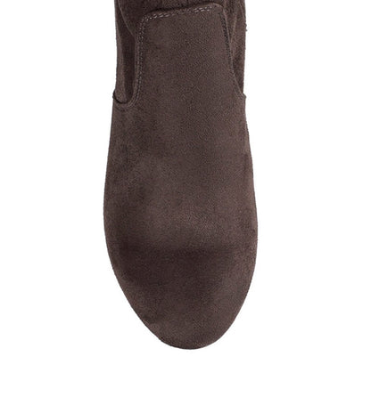 Verali Size 36 Zeebra Over The Knee Boots - Chocolate Microsuede