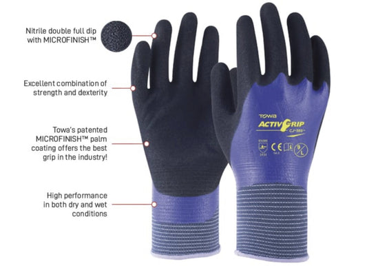Towa Activ Grip CJ569 Size 8/M Gloves