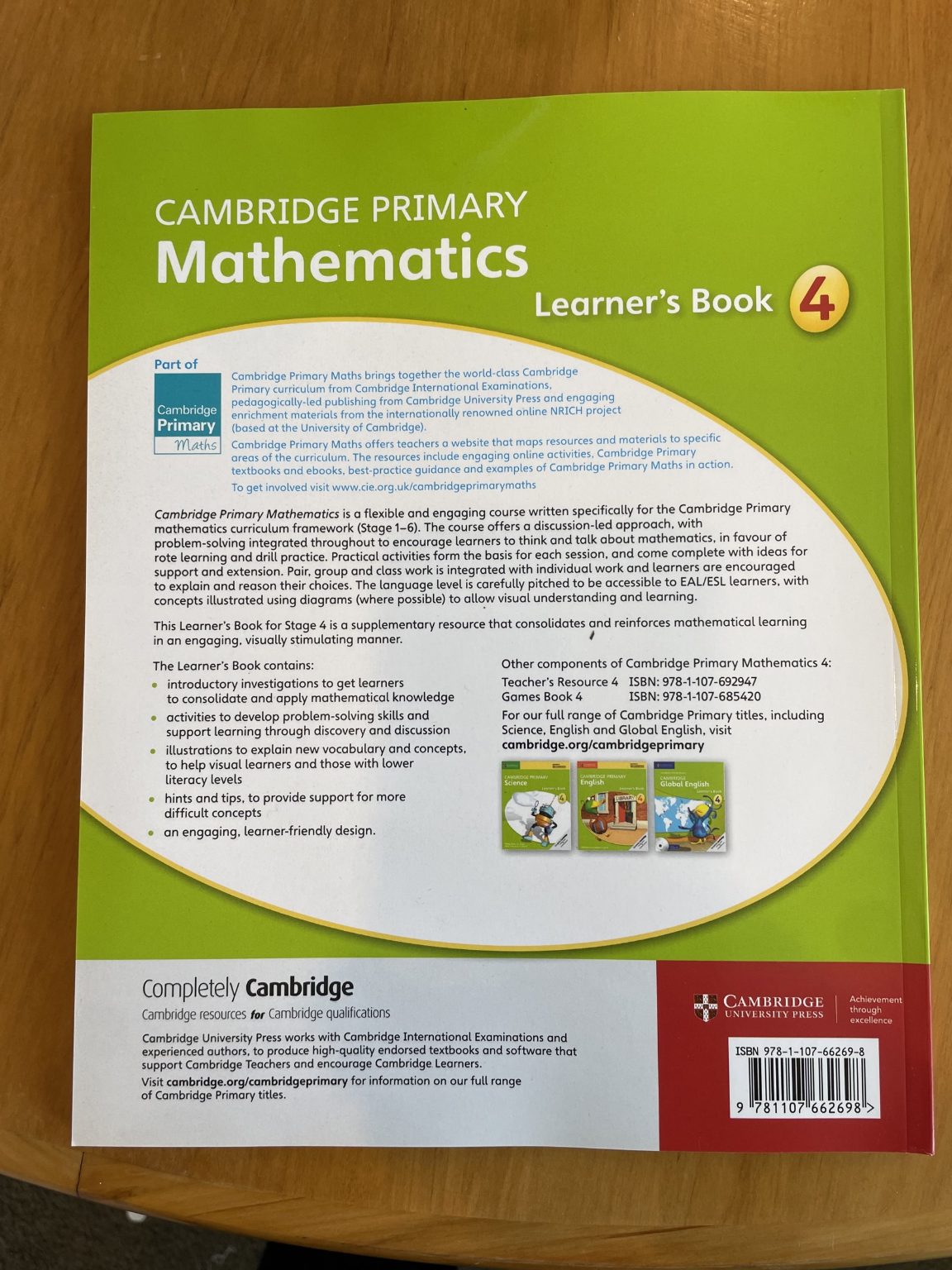 Cambridge University Press: Cambridge Primary Mathematics Learner’s Book 4