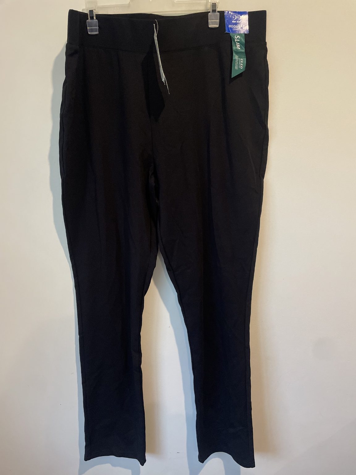 BNWT City Collection Size 22 Regular Cleo Fit Slim Leg Pant - Black