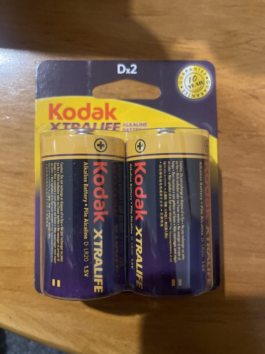 Kodak Xtralife D Alkaline Battery 2 Pack