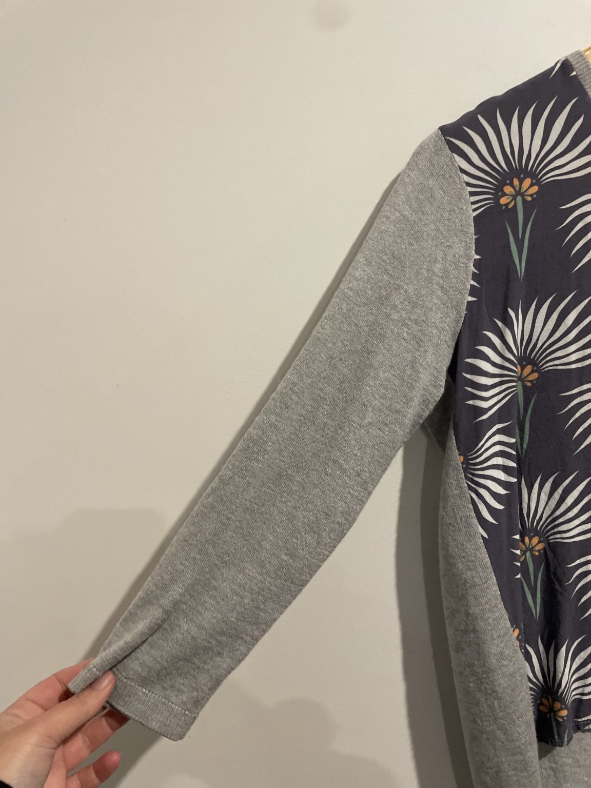 Memo Size S High Low Wool Knit Top