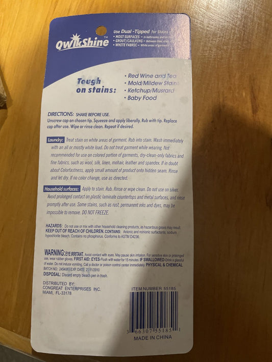 QwikShine Bleach Pen