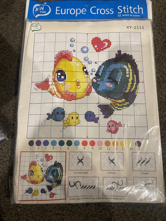 Full Cross Stitch Kit - Fish