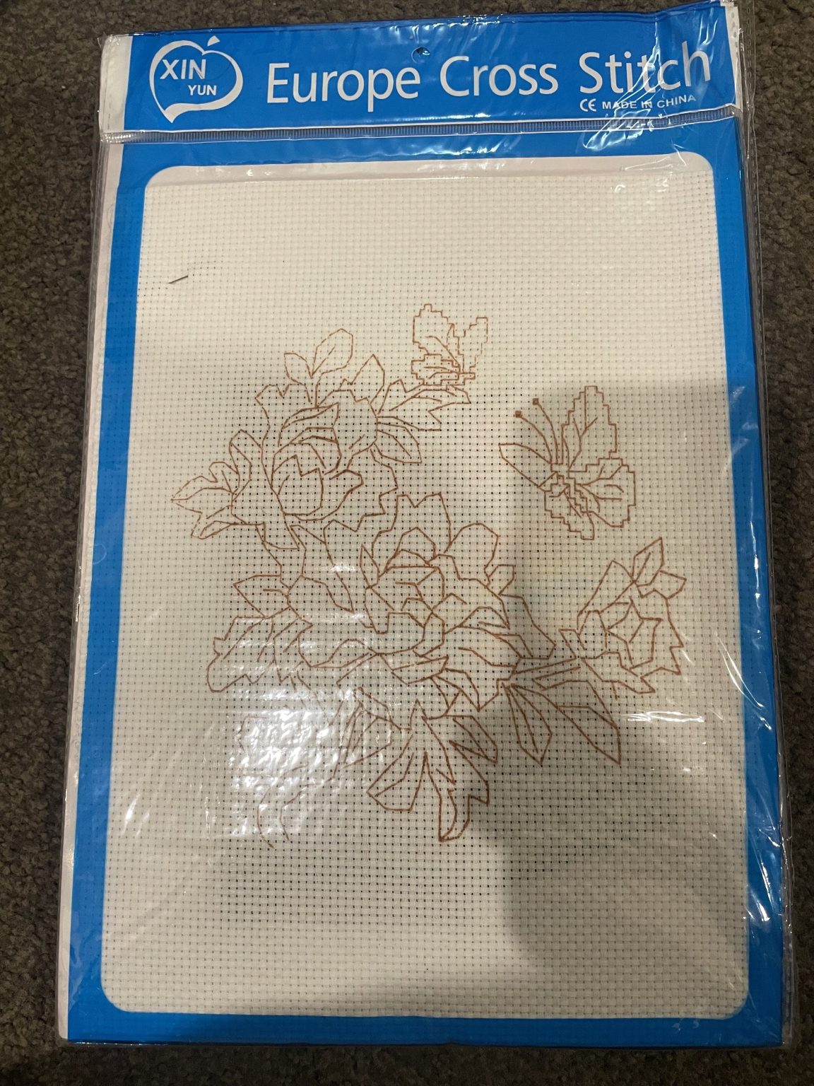 Full Cross Stitch Kit - Flowers & Butterflies