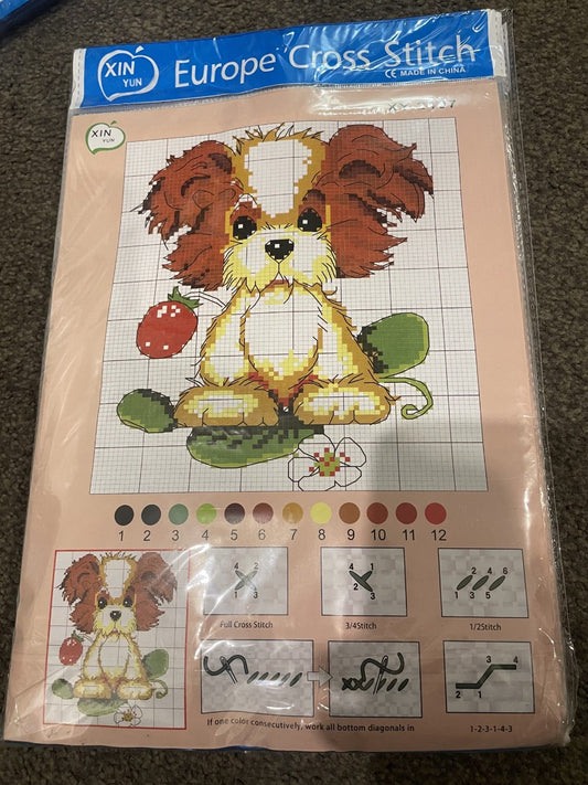 Full Cross Stitch Kit - Puppy Dog