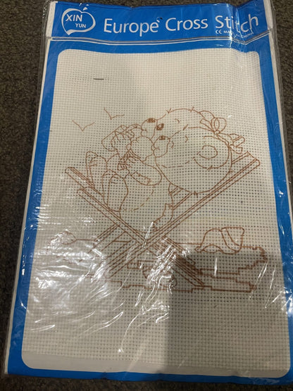 Full Cross Stitch Kit - Beach Bears
