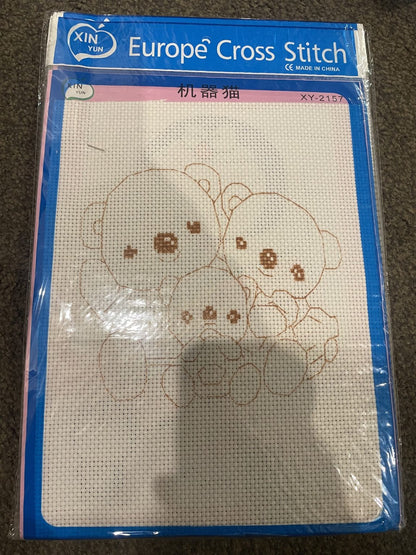 Full Cross Stitch Kit - Bear Family