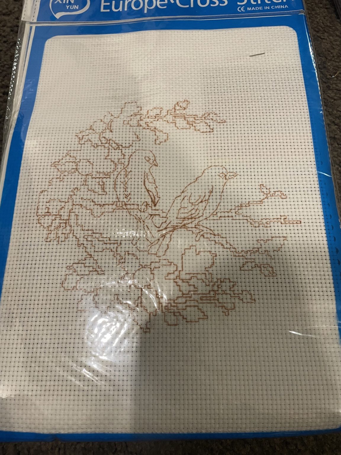 Full Cross Stitch Kit - Birds & Blossoms