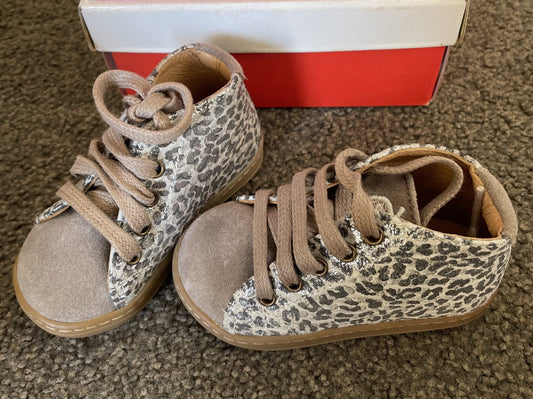 Brand New Shoo Pom French Leopard Print Sneakers - Size EU 22 / 6