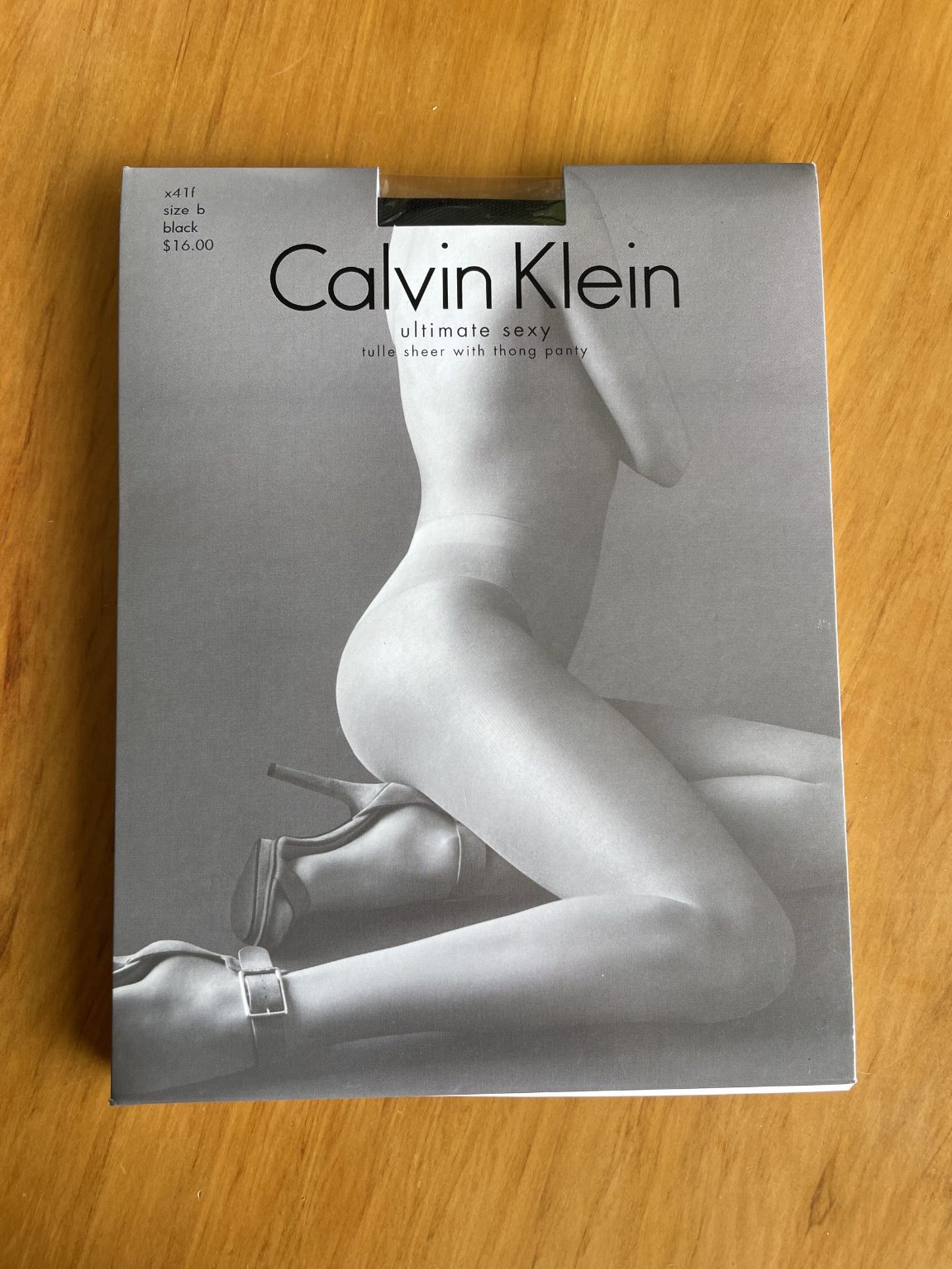 Calvin Klein Ultimate Sexy tulle sheer with thong panty - Black - Size B