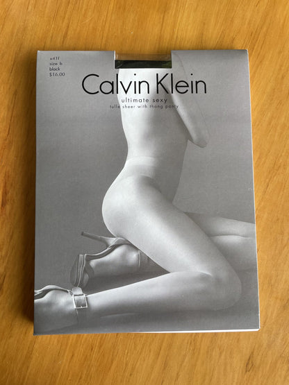 Calvin Klein Ultimate Sexy tulle sheer with thong panty - Black - Size B