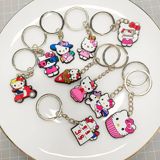 10pc Set Hello Kitty Key Chains