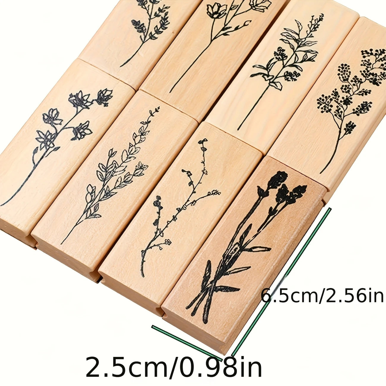 Wooden Floral Stamps