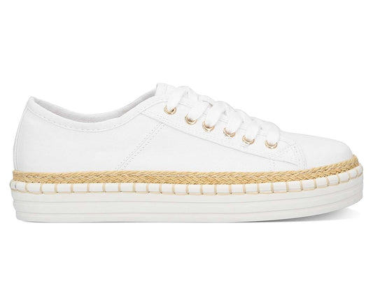 Verali Queenbee Sneakers in White Canvas