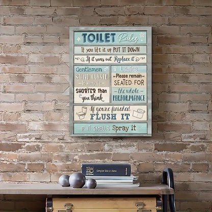 Bathroom Stretched Canvas Wall Art