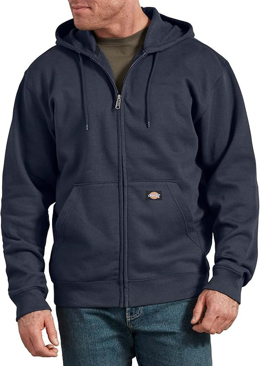 Dickies Size S Men's Full Zip Fleece Hoodie Dark Navy